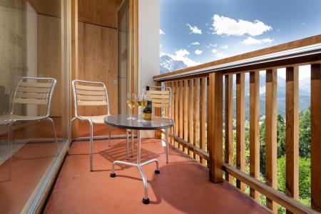 Balkon Ferienwohnung Chasa Laina Sent