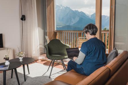 Workation Ferienwohnung Chasa Laina Sent